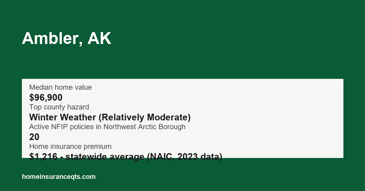 Key home insurance figures for Ambler, AK