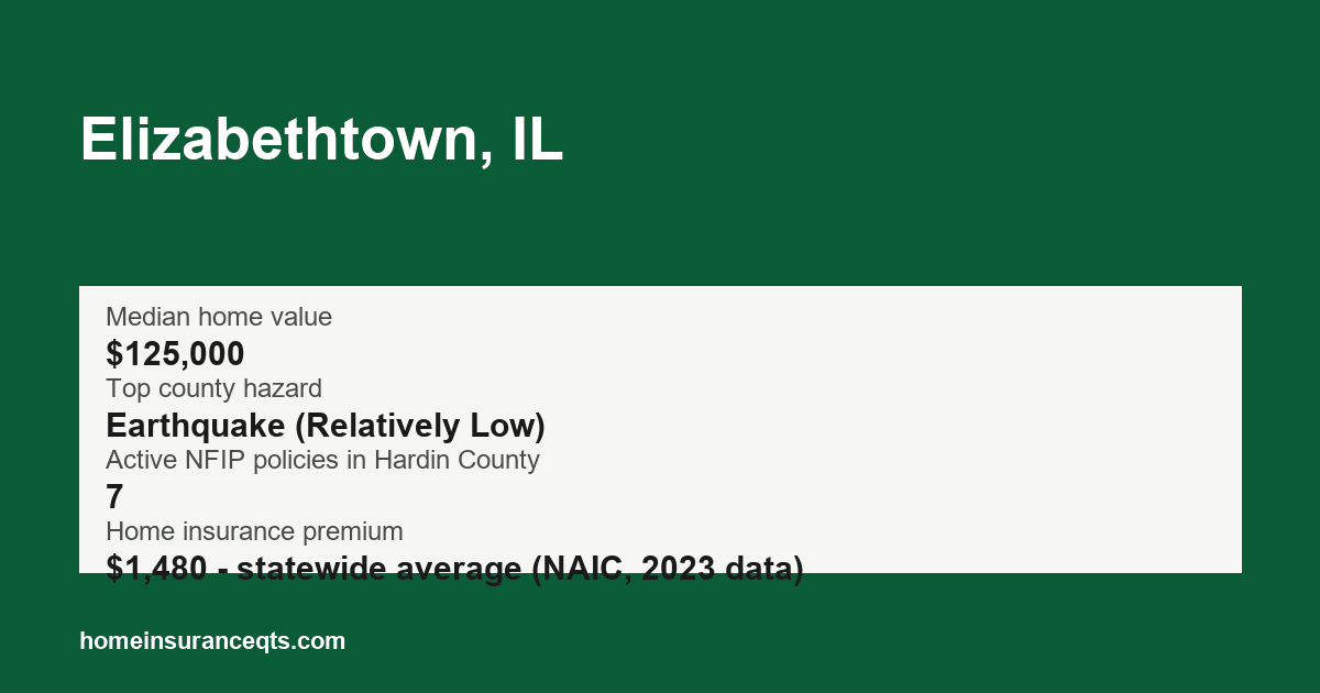 Key home insurance figures for Elizabethtown, IL