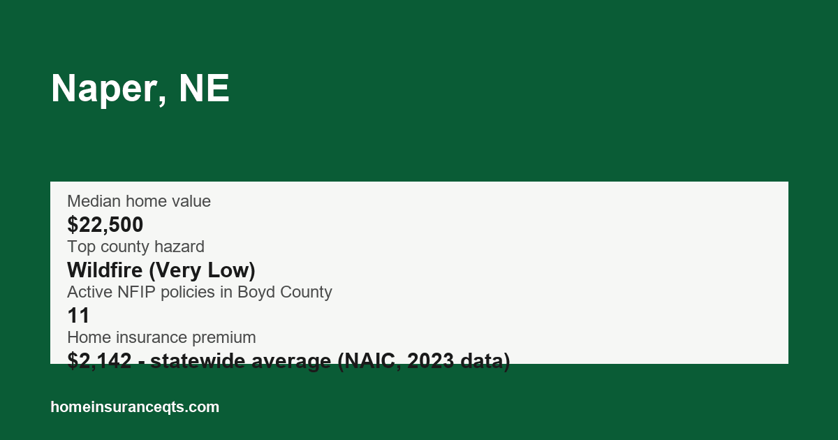 Key home insurance figures for Naper, NE